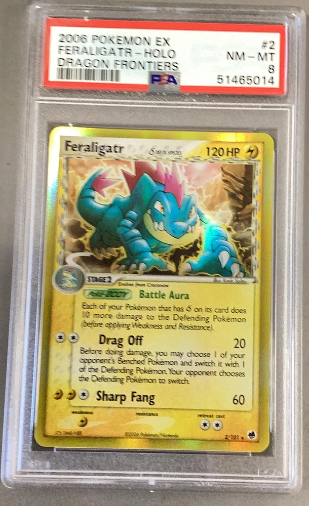 2006 Pokemon Ex Dragon Frontiers 2 Feraligatr-holo PSA