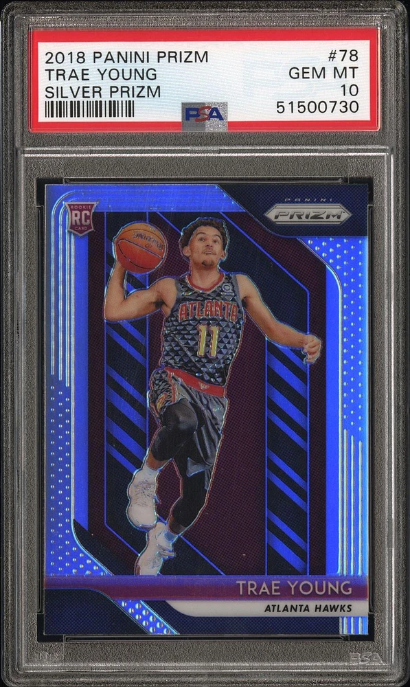 2018 Panini Prizm 78 Trae Young Silver Prizm PSA