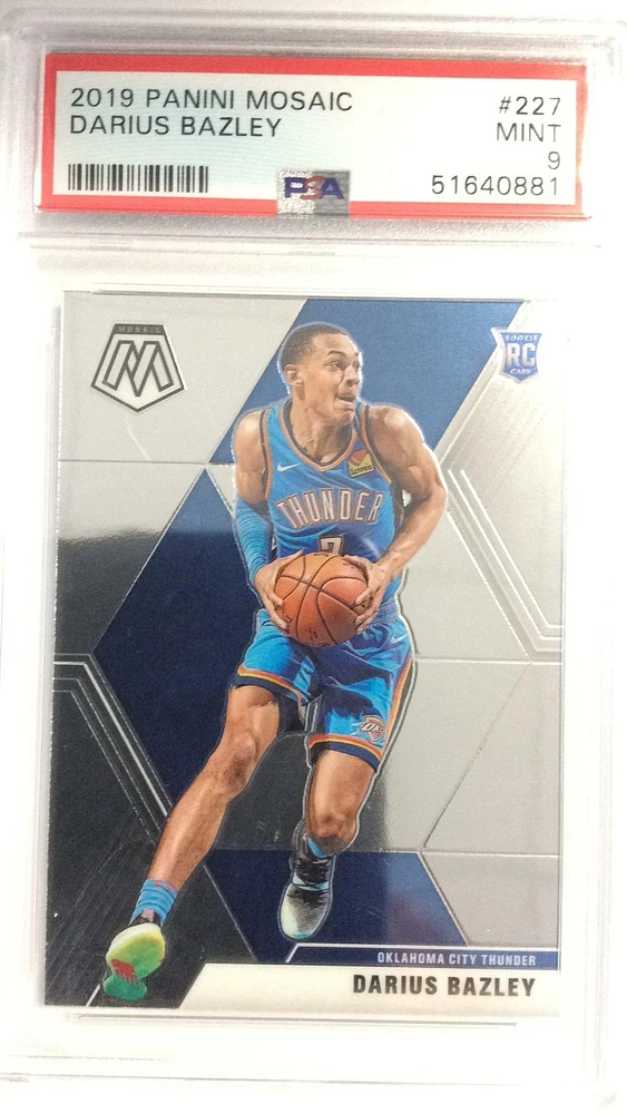 2019 Panini Mosaic 227 Darius Bazley PSA 9