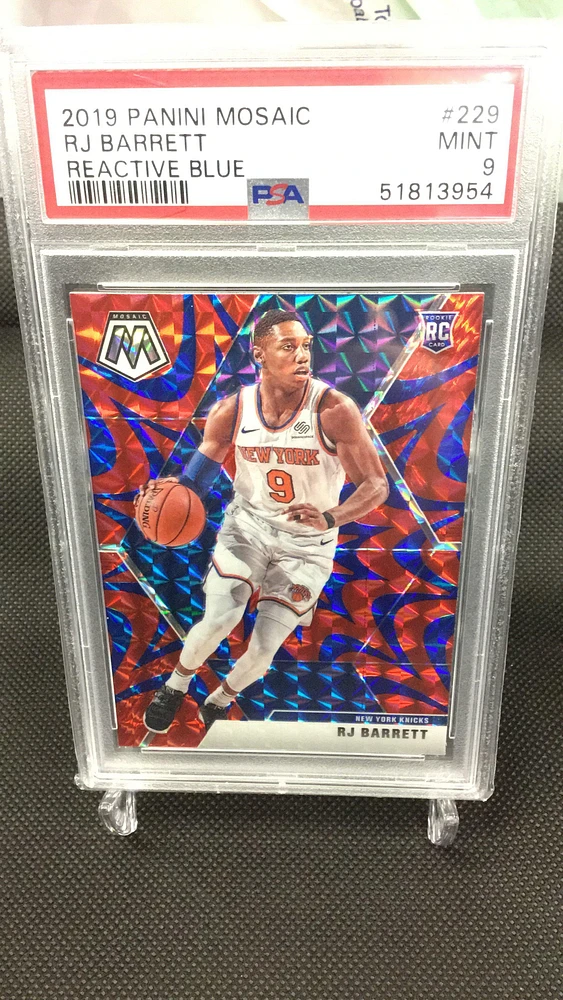 2019 Panini Mosaic Rj Barrett Reactive Blue PSA 9