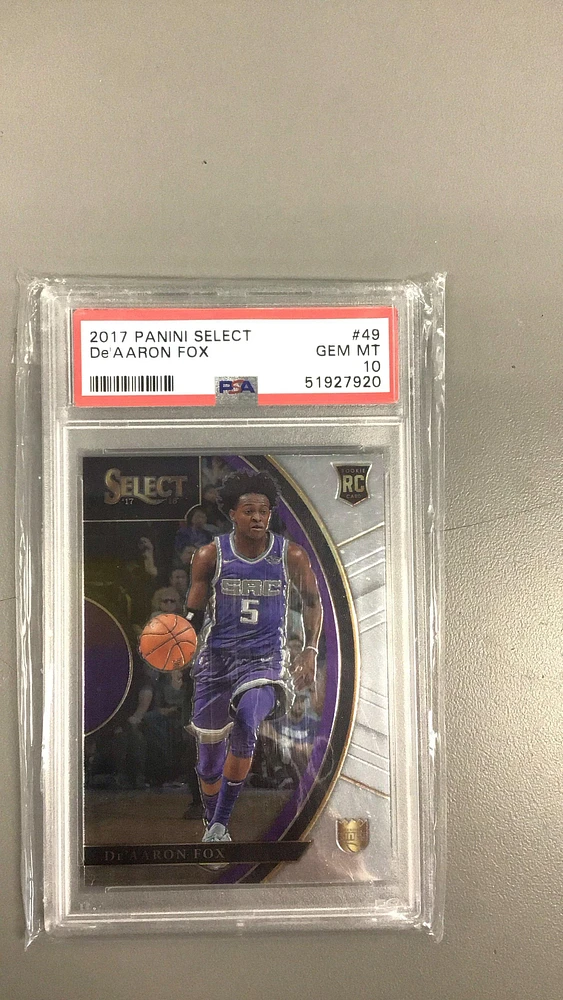 2017 Panini Select 49 De'aaron Fox PSA 10