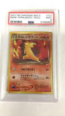 2001 Pokemon Japanese Neo 4 157 Dark Typhlosion-holo PSA