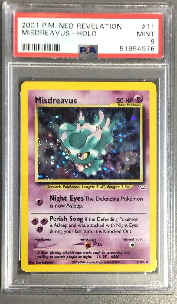 2001 Pokemon Neo Revelation 11 Misdreavus-holo PSA