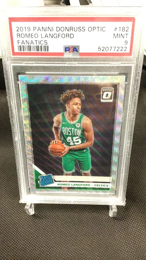 2019 Panini Donruss Optic 182 Romeo Langford Fanatics PSA 9