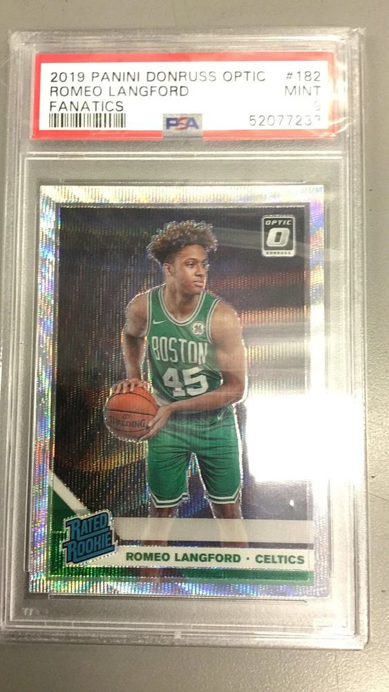 2019 Panini Donruss Optic 182 Romeo Langford Fanatics PSA 9