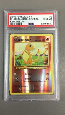 2016 Pokemon Xy Evolutions 9 Charmander-reverse Foil PSA