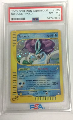2003 Pokemon Aquapolis H25 Suicune-holo PSA 8