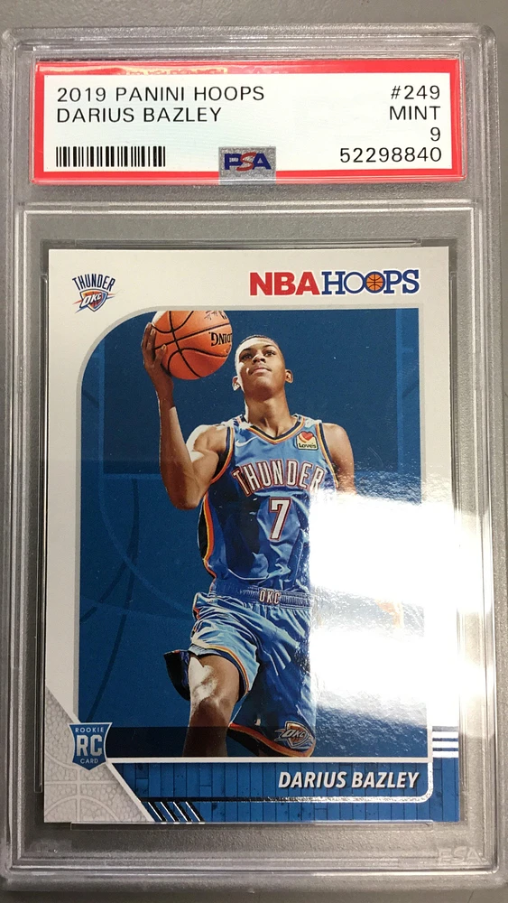 2019 Panini Hoops 249 Darius Bazley PSA 9