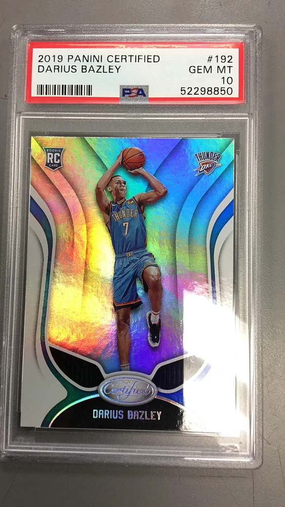 2019 Panini Certified 192 Darius Bazley PSA 10