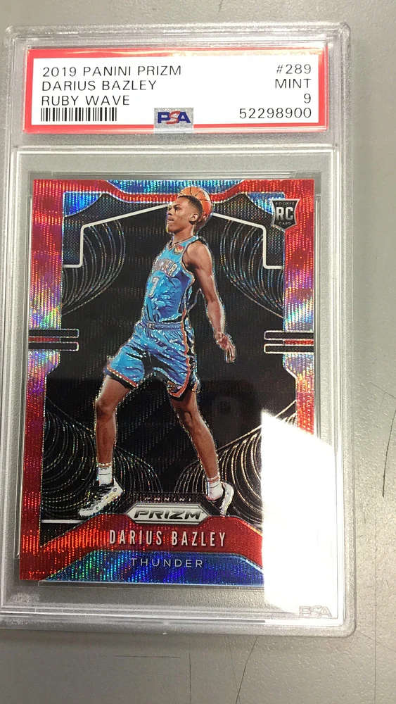 2019 Panini Prizm 289 Darius Bazley Ruby Wave PSA 9