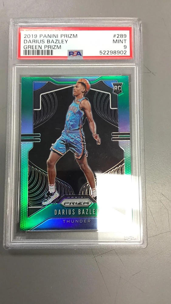 2019 Panini Prizm 289 Darius Bazley Green Prizm PSA 9