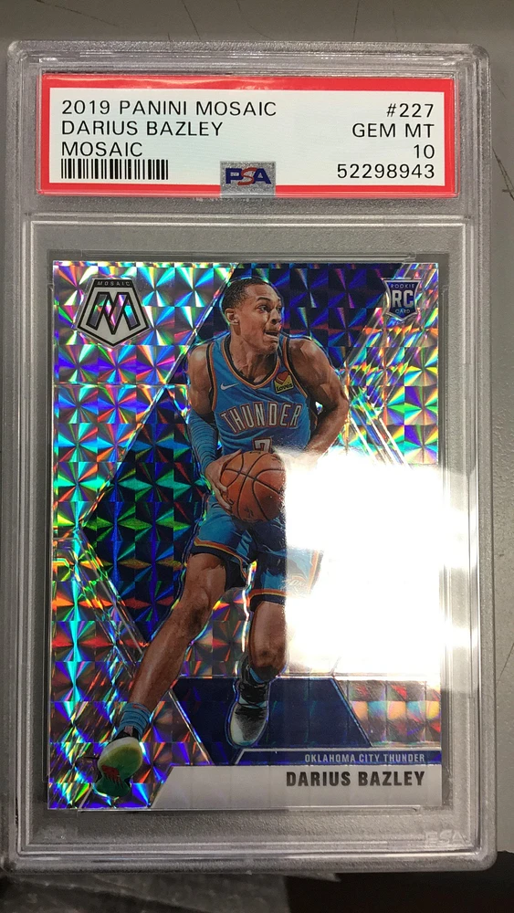 2019 Panini Mosaic 227 Darius Bazley Mosaic PSA