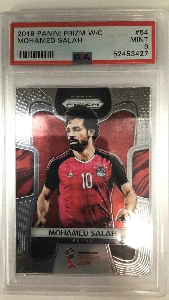 2018 Panini Prizm World Cup 54 Mohamed Salah PSA