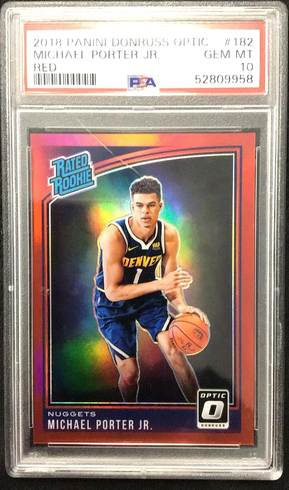 2018 Panini Donruss Optic 182 Michael Porter Jr. Red PSA 10