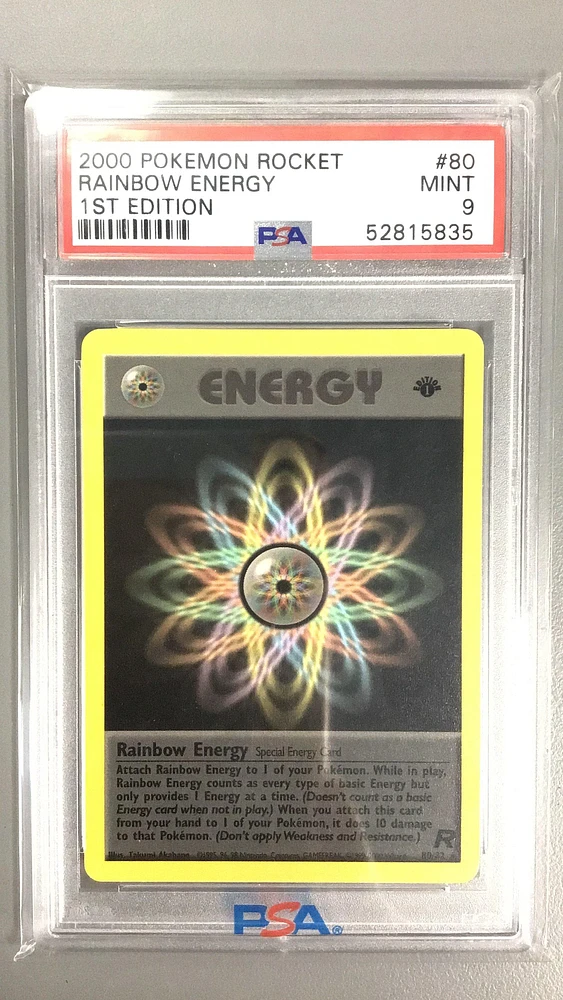 2000 Pokemon Rocket Rainbow Energy PSA