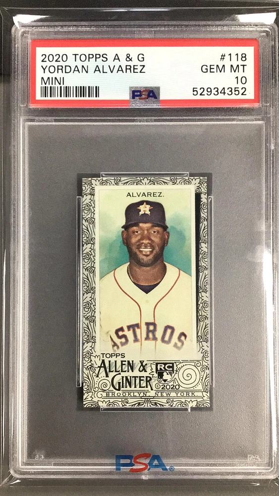 2020 Topps Allen & Ginter 118 Yordan Alvarez Mini PSA 10