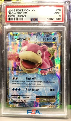 2016 Pokemon Xy Evolutions 26 Slowbro Ex PSA