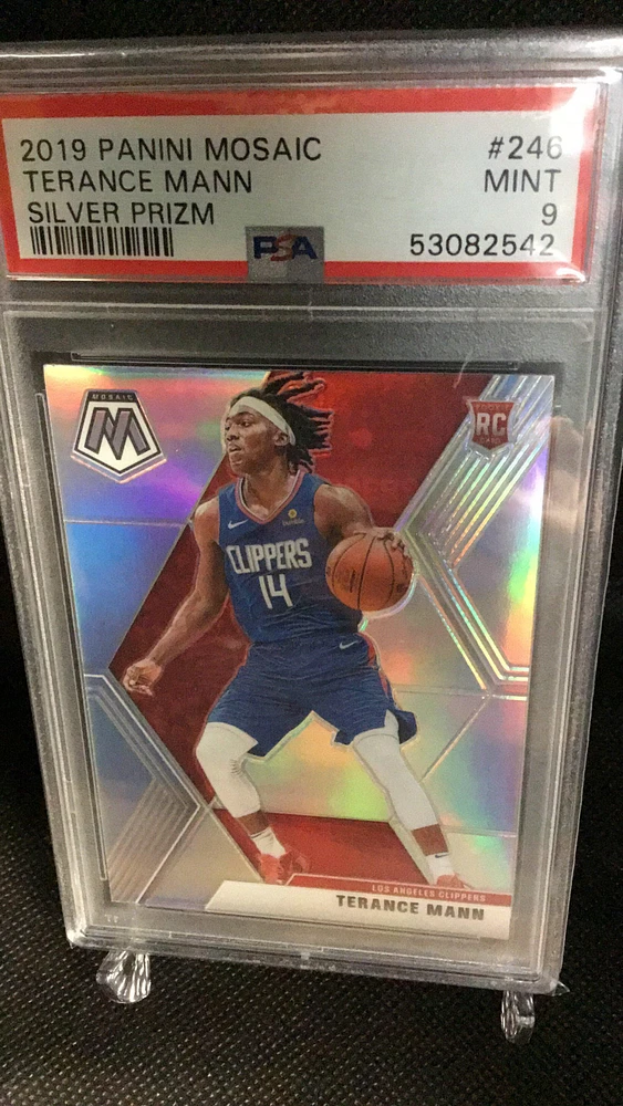 2019 Panini Mosaic 246 Terance Mann Silver Prizm PSA 9