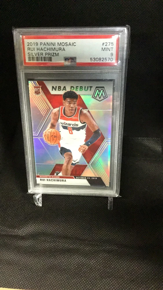 2019 Panini Mosaic 275 Rui Hachimura Silver Prizm PSA 9