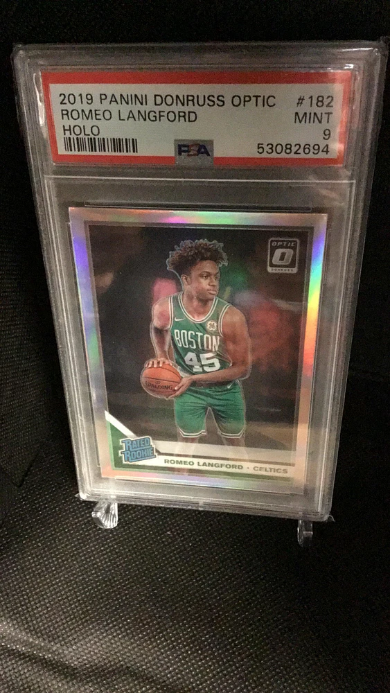 2019 Panini Donruss Optic 182 Romeo Langford Holo PSA 9