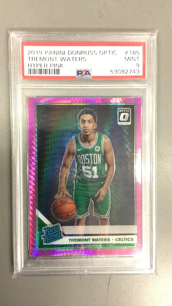 2019 Panini Donruss Optic 185 Tremont Waters Hyper Pink PSA 9