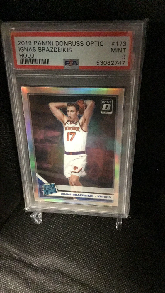 2019 Panini Donruss Optic 173 Ignas Brazdeikis Holo PSA 9