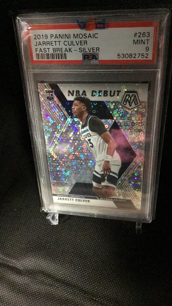 2019 Panini Mosaic 263 Jarrett Culver Fast Break-silver PSA 9