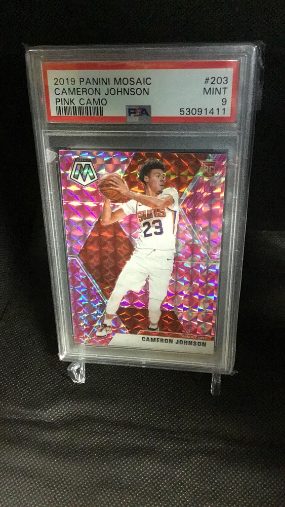 2019 Panini Mosaic 203 Cameron Johnson Pink Camo PSA 9