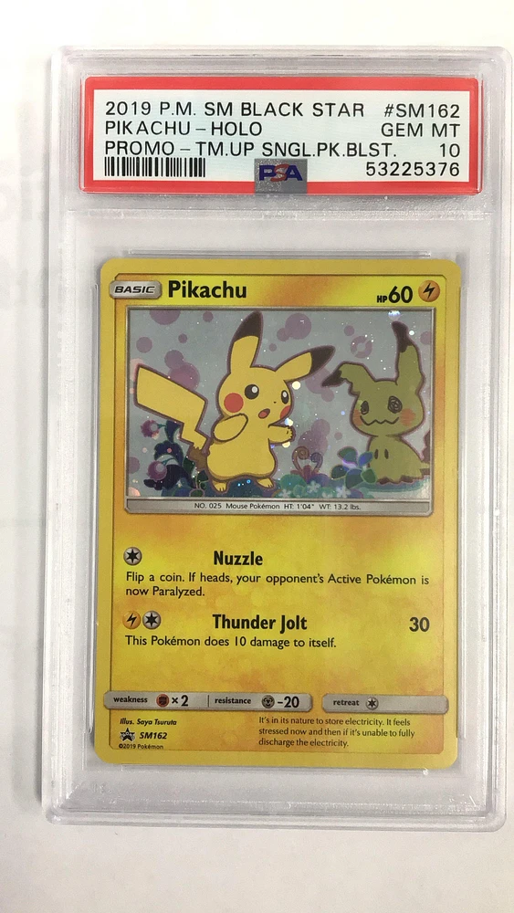2019 Pokemon Sm Black Star Promo Sm162 Pikachu PSA