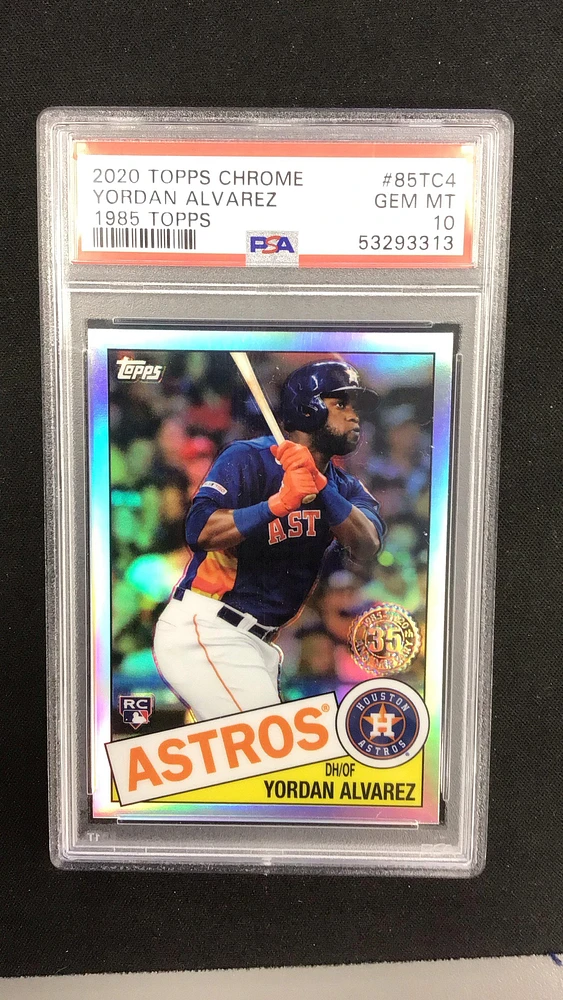 2020 Topps Chrome 1985 Topps 85tc4 Yordan Alvarez PSA