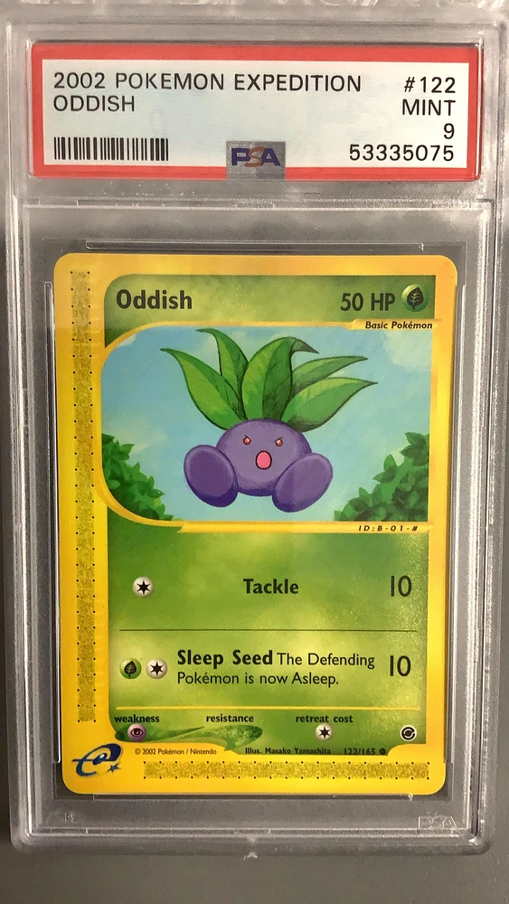 2002 Pokemon Expedition 122 Oddish PSA 9