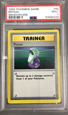 1999 Pokemon Game 94 Potion Shadowless PSA 9