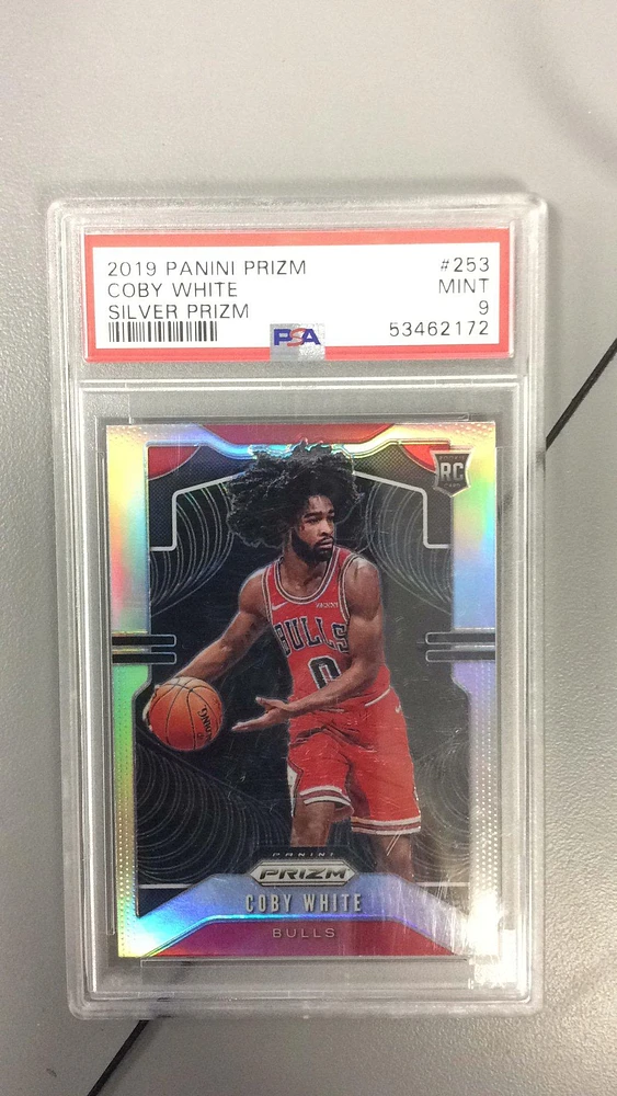 2019 Panini Prizm 253 Coby White Silver Prizm PSA 9