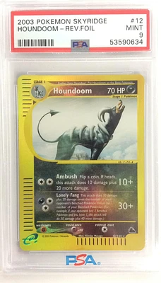2003 Pokemon Skyridge 12 Houndoom-reverse Foil PSA 9