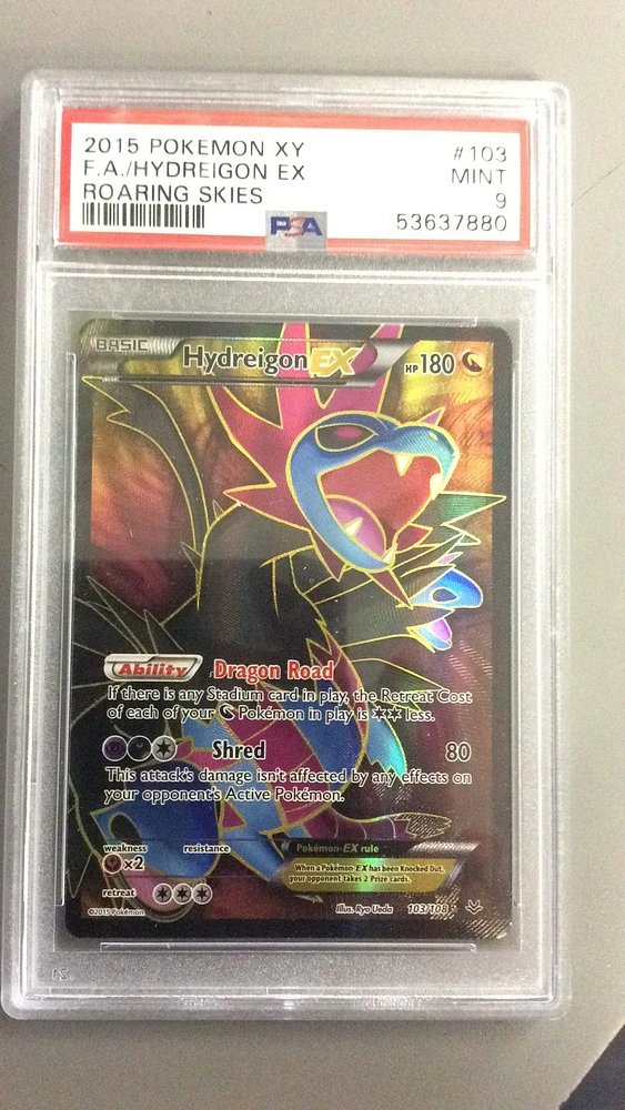 2015 Pokemon Xy Roaring Skies 103 Fa/hydreigon Ex PSA 9