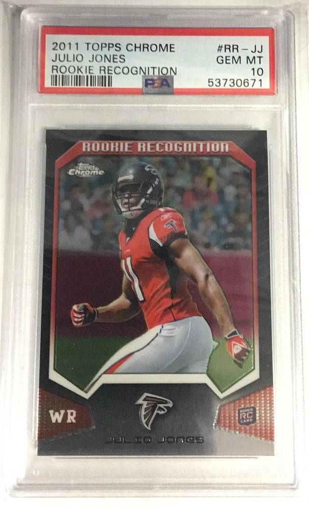 2011 Topps Chrome Rookie Recognition Rr-jj Julio Jones PSA 10