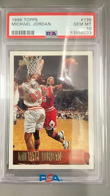 1996 Topps 139 Michael Jordan PSA 10
