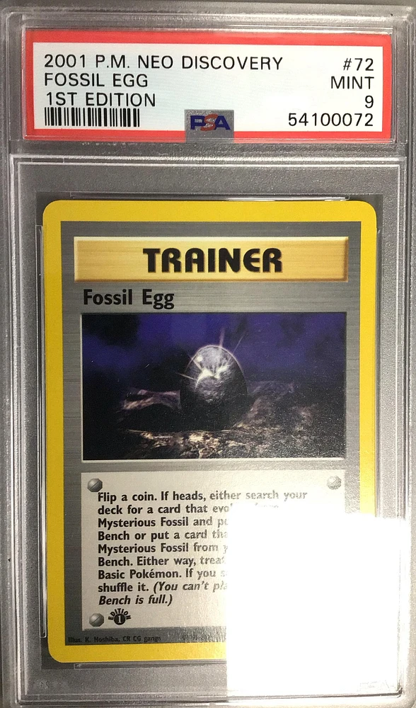 2001 Pokemon Neo Discovery 72 Fossil Egg 1st Edition PSA 9