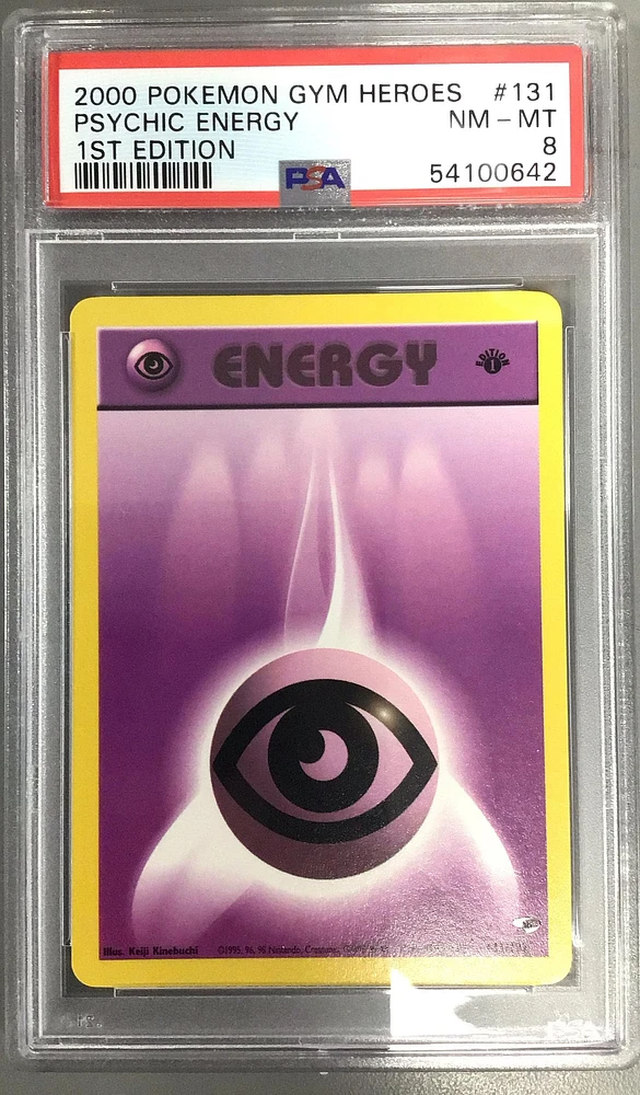 2000 Pokemon Gym Heroes 131 Psychic Energy 1st Edition PSA 8