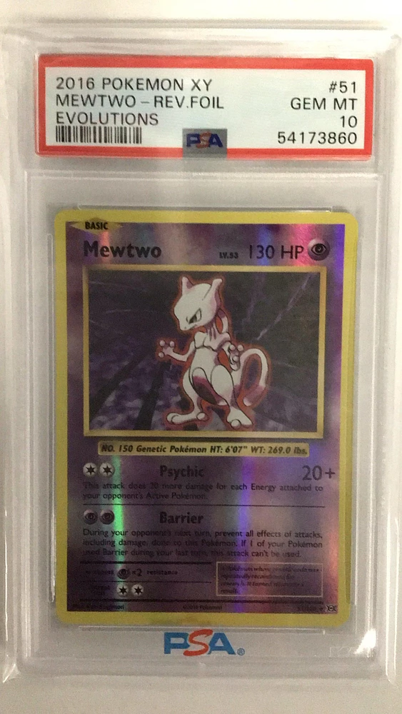 2016 Pokemon Xy Evolutions 51 Mewtwo PSA