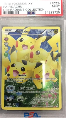 2016 Pokemon Xy Generations Radiant Collection Rc29 Fa/pikachu PSA 9