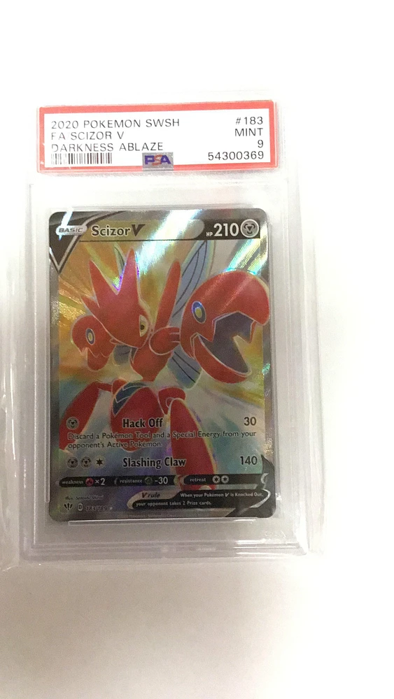 2020 Pokemon Sword & Shield Darkness Ablaze 183 Fa/scizor V PSA 9