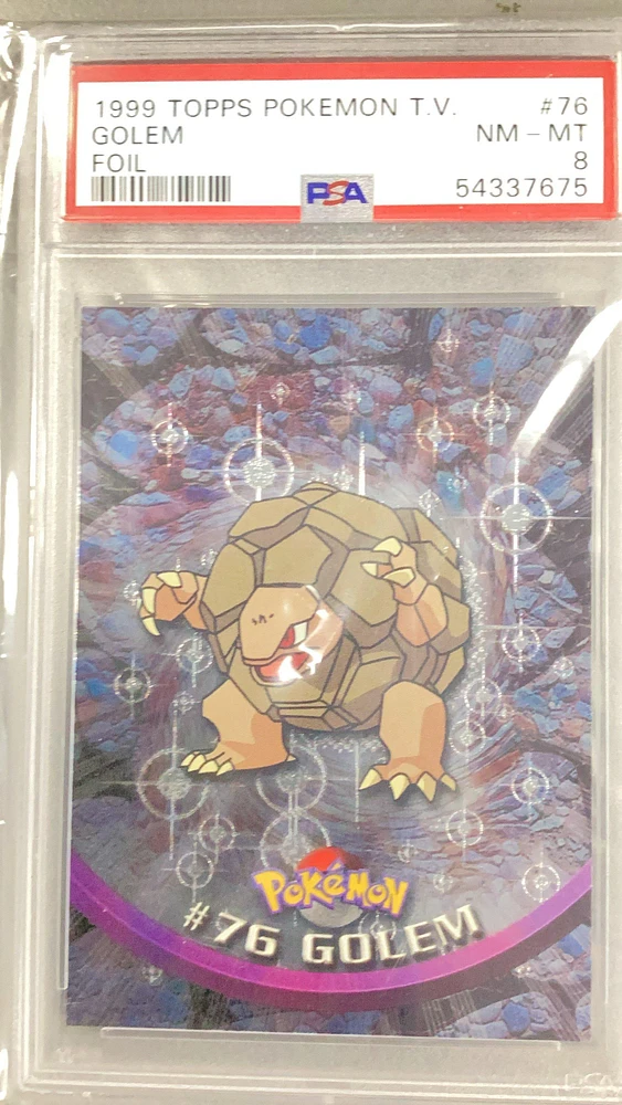 1999 Topps Pokemon Tv 76 Golem Foil PSA 8