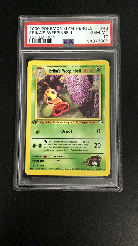 2000 Pokemon Gym Heroes 48 Erika's Weepinbell PSA 10