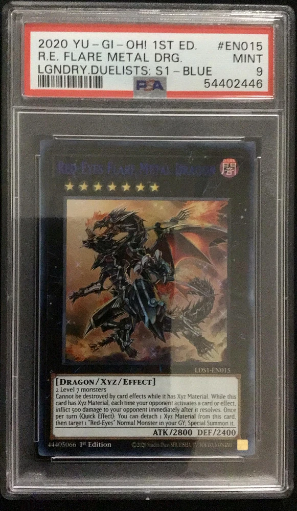 2020 Yu-gi-oh! Legendary Duelists: Season 1 En015 Red-eyes Flare Metal Dragon 1st Edition-blue PSA 9