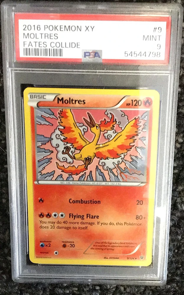2016 Pokemon Xy Fates Collide 9 Moltres PSA 9