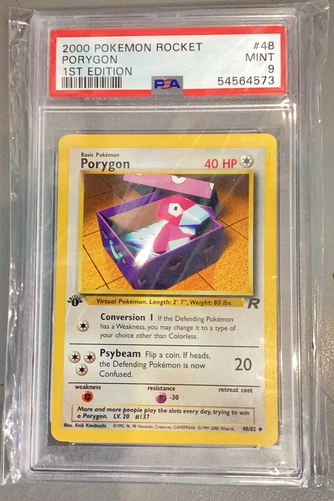 2000 Pokemon Rocket 48 Porygon 1st Edition PSA