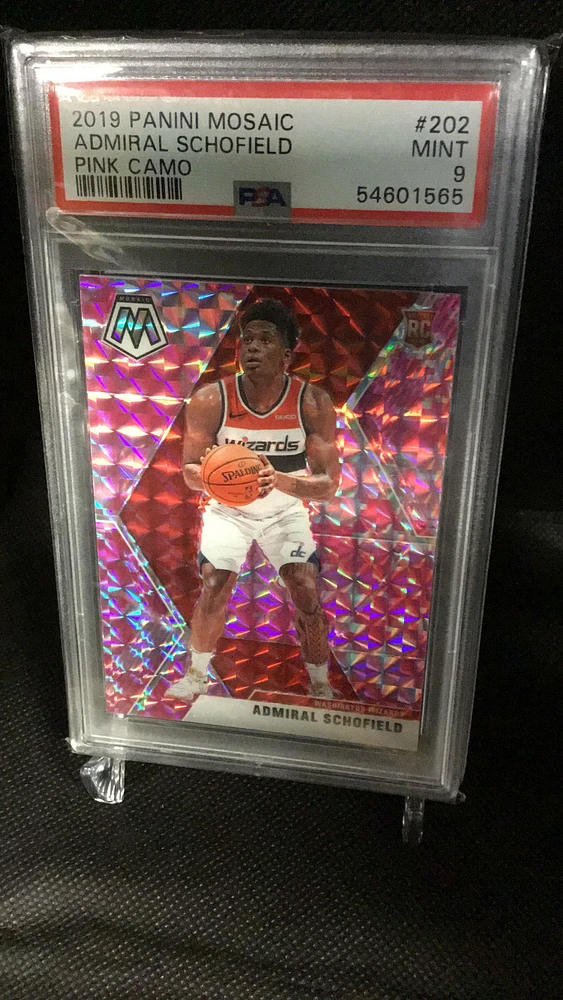 2019 Panini Mosaic 202 Admiral Schofield Pink Camo PSA 9