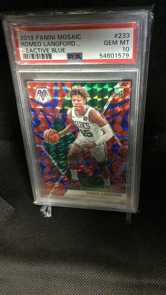 2019 Panini Mosaic 233 Romeo Langford Reactive Blue PSA 10