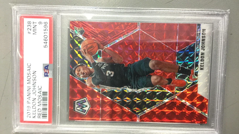 2019 Panini Mosaic 238 Keldon Johnson Red Mosaic PSA 9